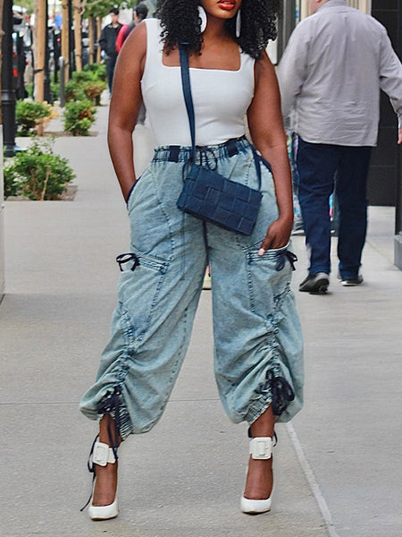 Drawstring Jogger Jeans