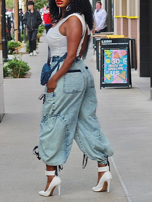 Drawstring Jogger Jeans