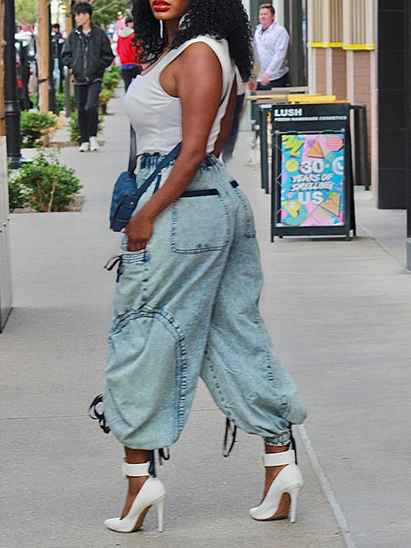 Drawstring Jogger Jeans