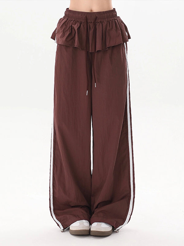 Side Stripe Peplum Pants