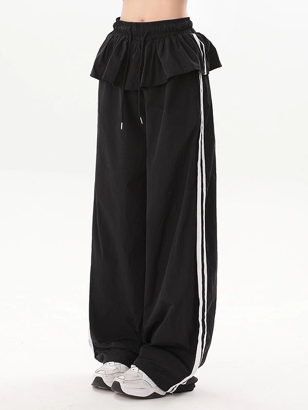 Side Stripe Peplum Pants