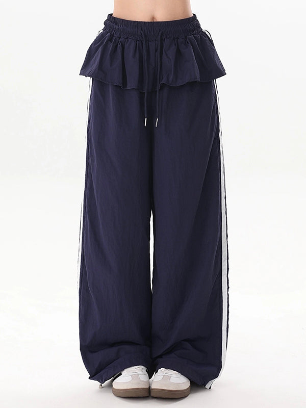 Side Stripe Peplum Pants