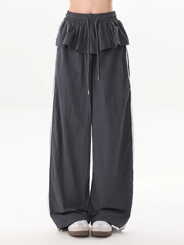 Side Stripe Peplum Pants