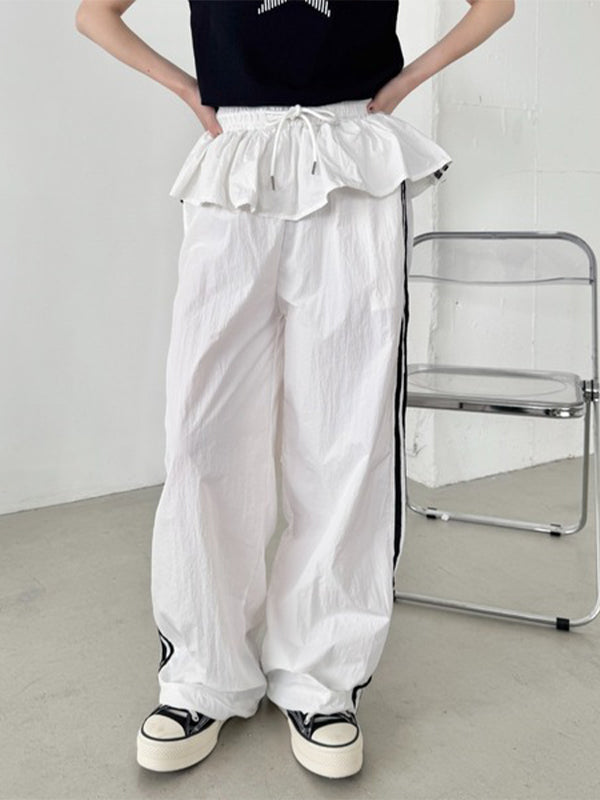 Side Stripe Peplum Pants