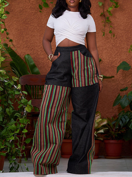 Stripe Combo Pants