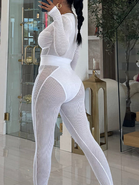 Mesh Zip Top & Pants Set