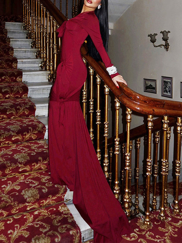 Tied Cutout Maxi Dress