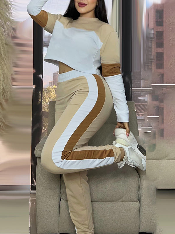 Colorblock Top & Pants Set