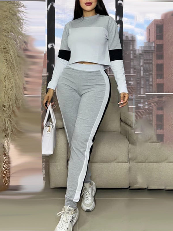 Colorblock Top & Pants Set
