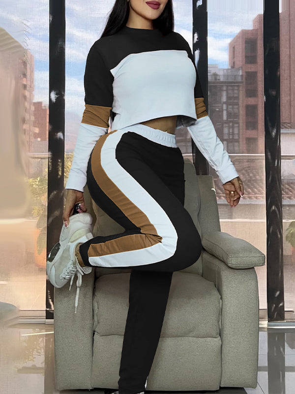 Colorblock Top & Pants Set