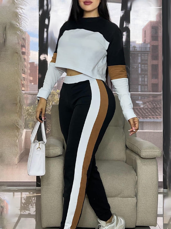 Colorblock Top & Pants Set