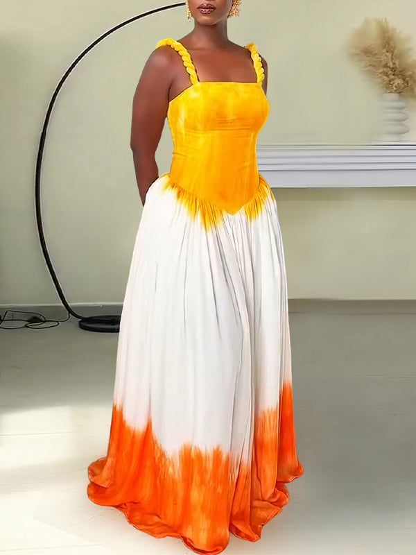 Tie-Dye Cami Maxi Dress