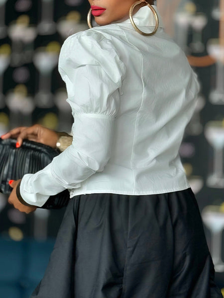 Solid Lace-Up Shirt