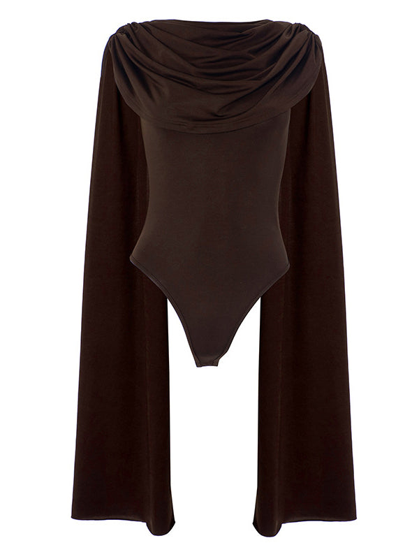 Solid Draped Bodysuit