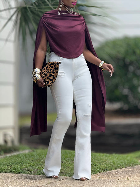 Solid Draped Bodysuit