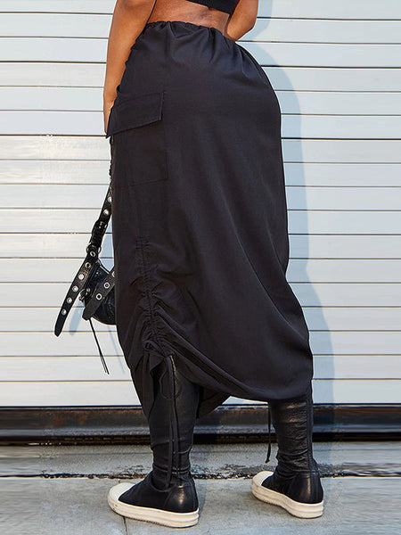 Drawstring Cargo Skirt