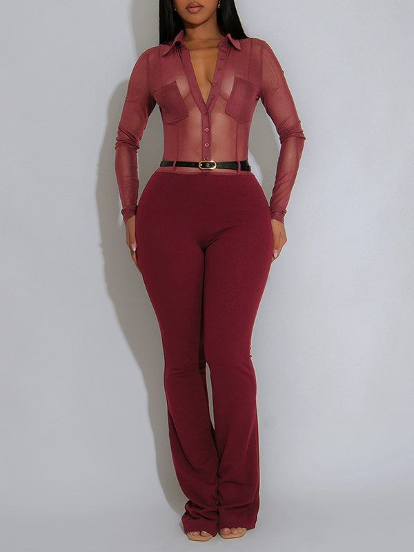 Sheer Combo Jumpsuit