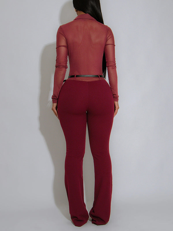 Sheer Combo Jumpsuit