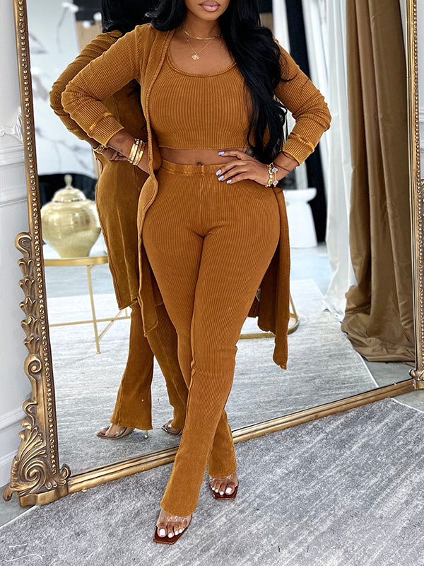 Ribbed Three-Piece Set