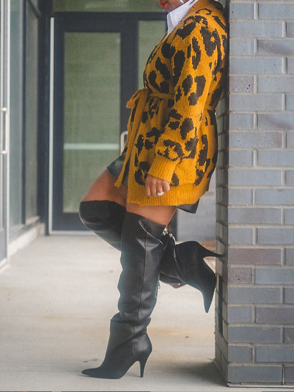 Leopard Tied Cardigan