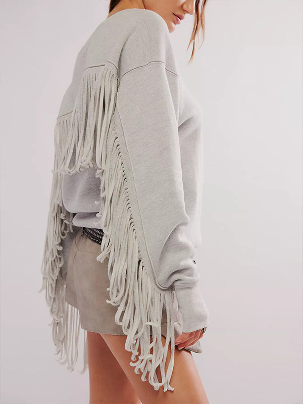 Fringe Combo Sweatshirt