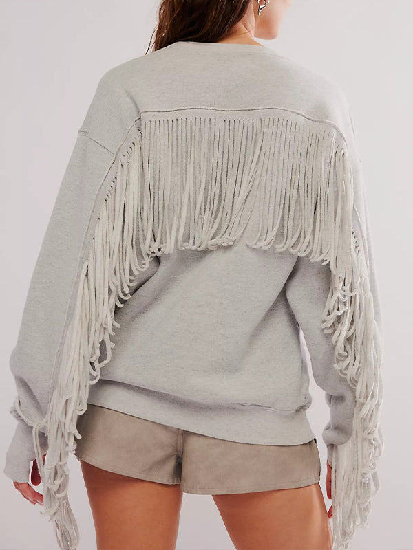 Fringe Combo Sweatshirt