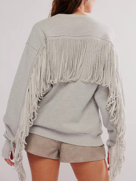 Fringe Combo Sweatshirt