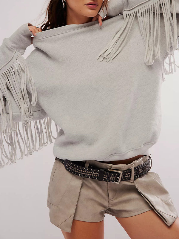 Fringe Combo Sweatshirt