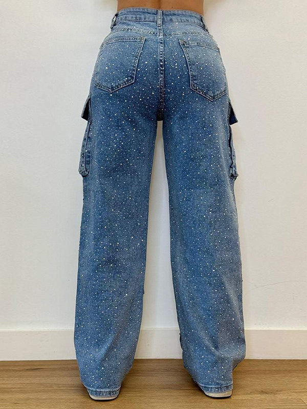 Studded Cargo Jeans