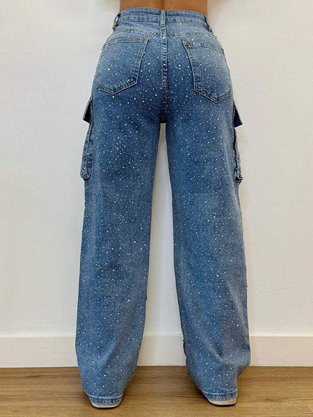 Studded Cargo Jeans