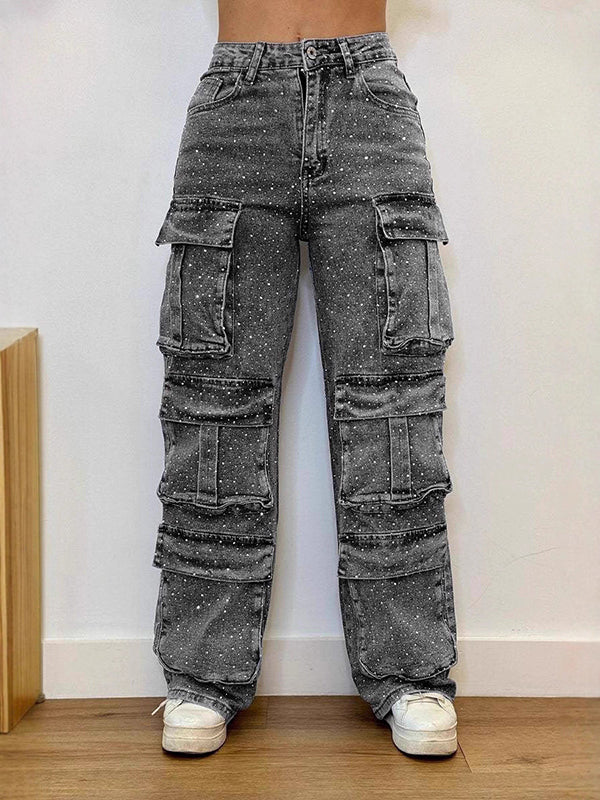 Studded Cargo Jeans