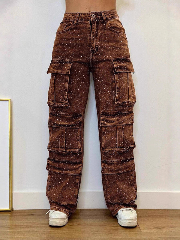 Studded Cargo Jeans