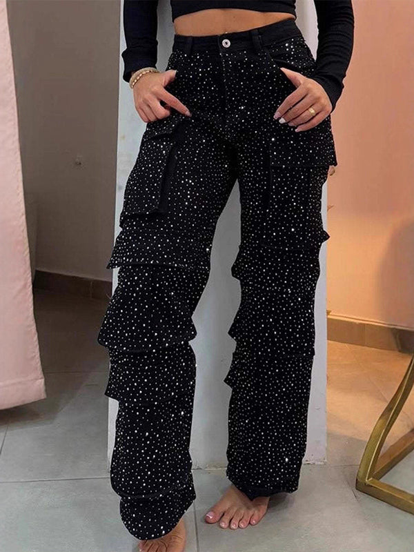 Studded Cargo Jeans