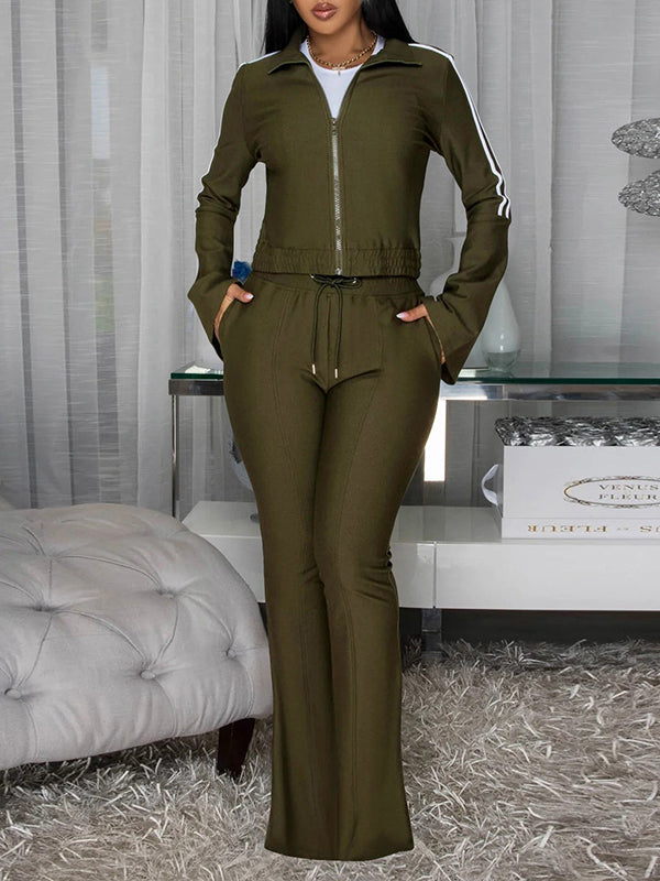 Side-Stripe Jacket & Pants Set