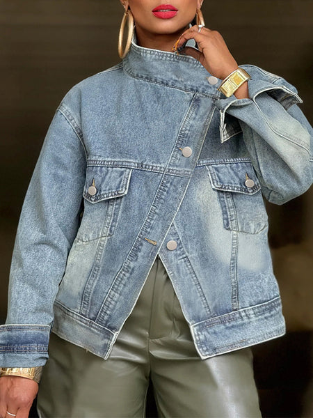 Asymmetric Denim Jacket
