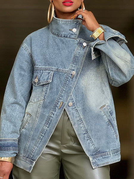 Asymmetric Denim Jacket