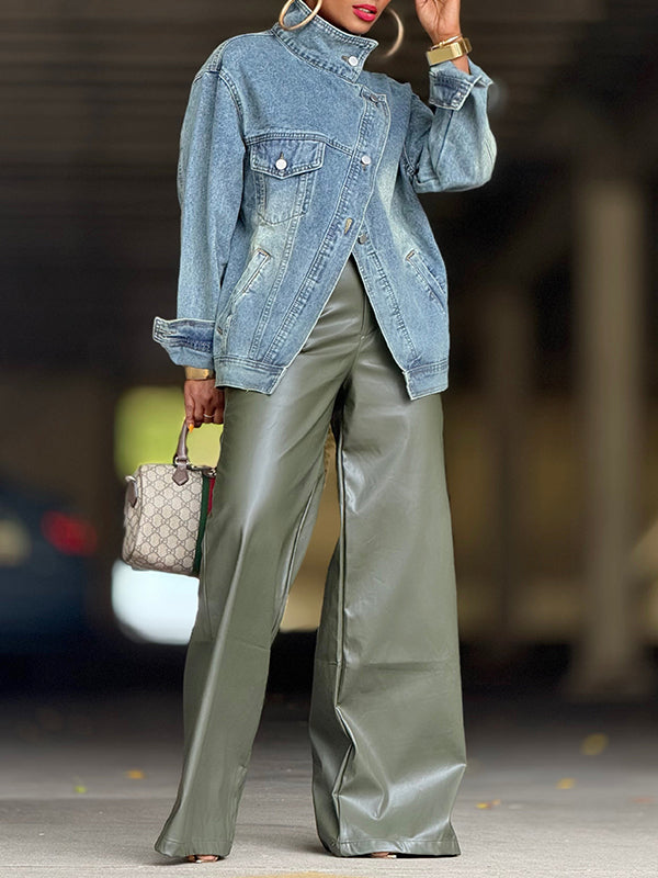 Asymmetric Denim Jacket