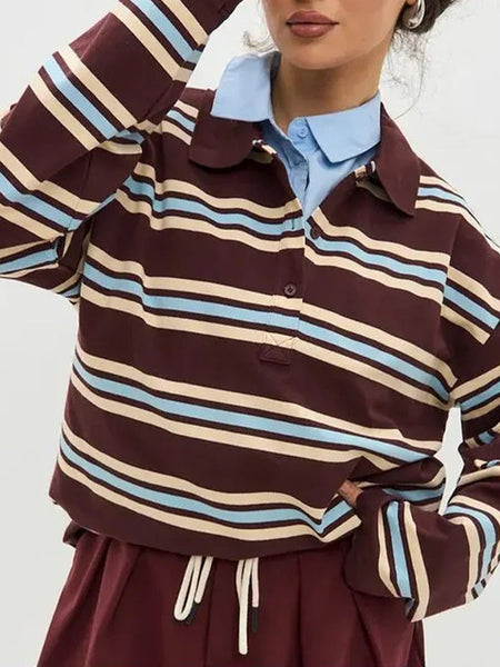 Stripe Polo Top