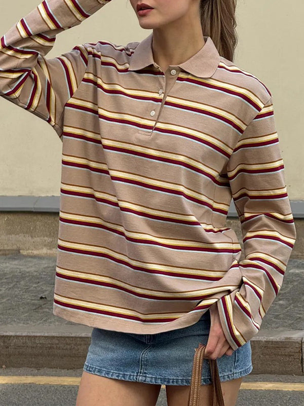 Stripe Polo Top