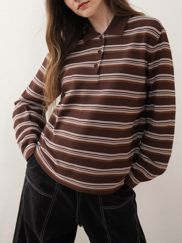 Stripe Polo Top