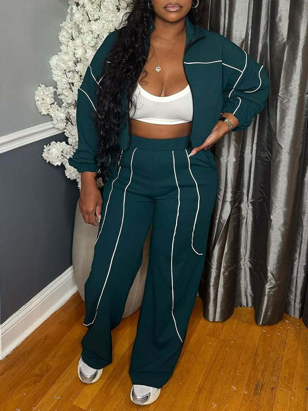 Stripe Jacket & Pants Set