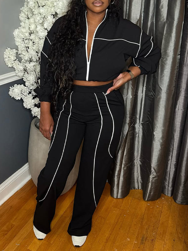 Stripe Jacket & Pants Set