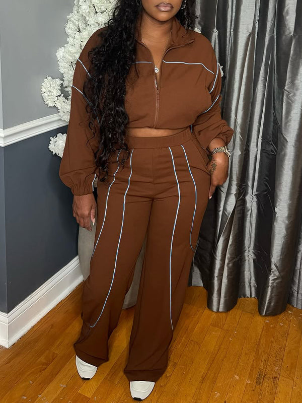 Stripe Jacket & Pants Set