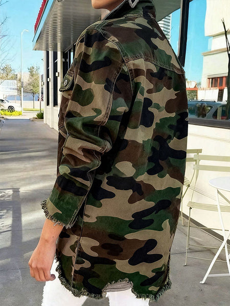 Ripped Camo Jacket