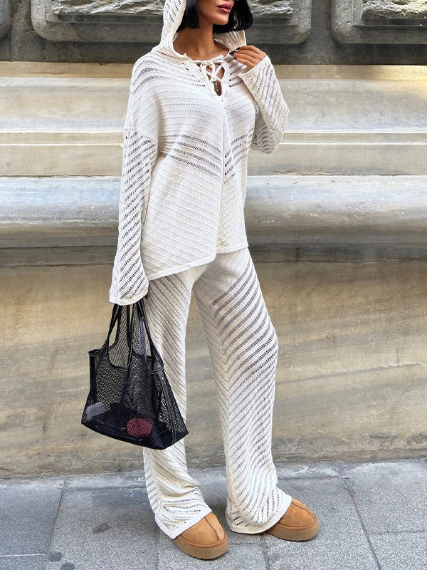 Knit Hoodie & Pants Set
