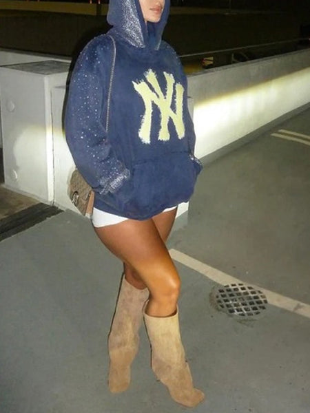 Studded Pullover Hoodie