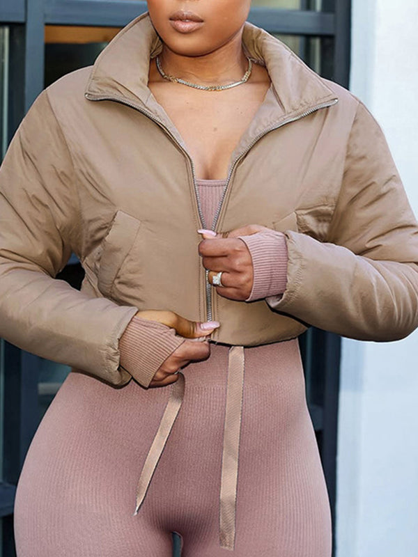 Solid Zip-Front Coat