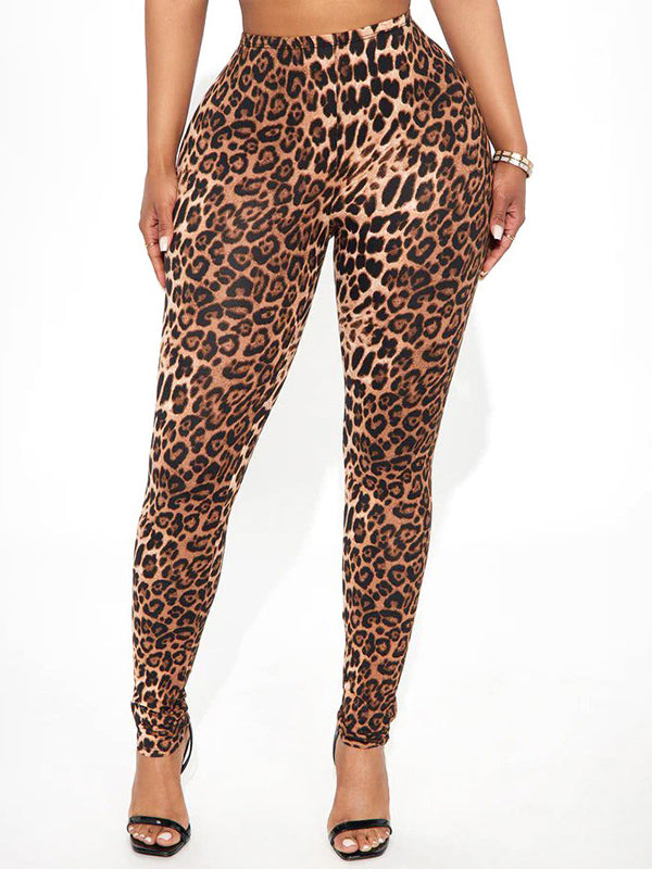 Leopard Skinny Pants