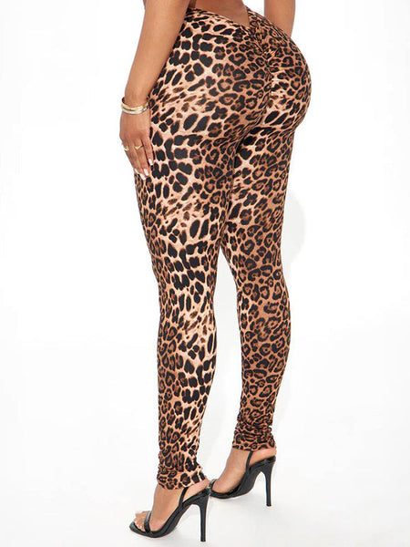 Leopard Skinny Pants