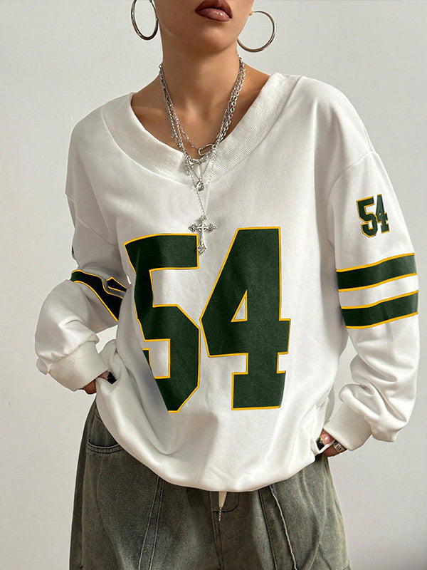 Logo V-Neck Sweatshirt